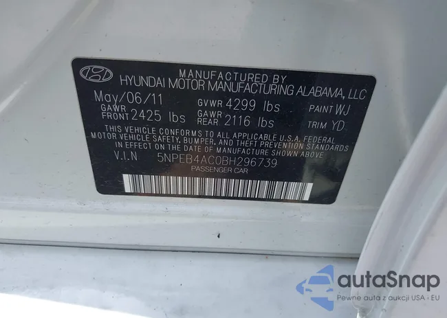 5NPEB4AC0BH296739: 42693347