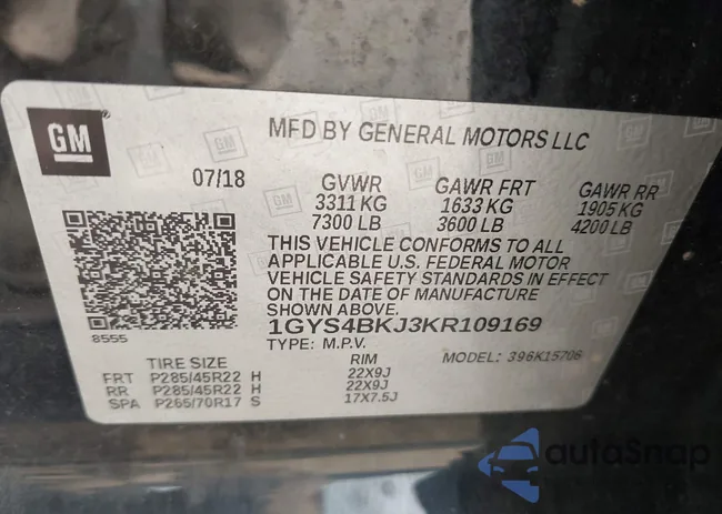 1GYS4BKJ3KR109169: 42693350