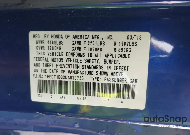 1HGCT1B3XDA013728: 42693360