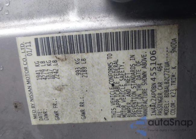 1N4AL2AP0BN455106: 42693541