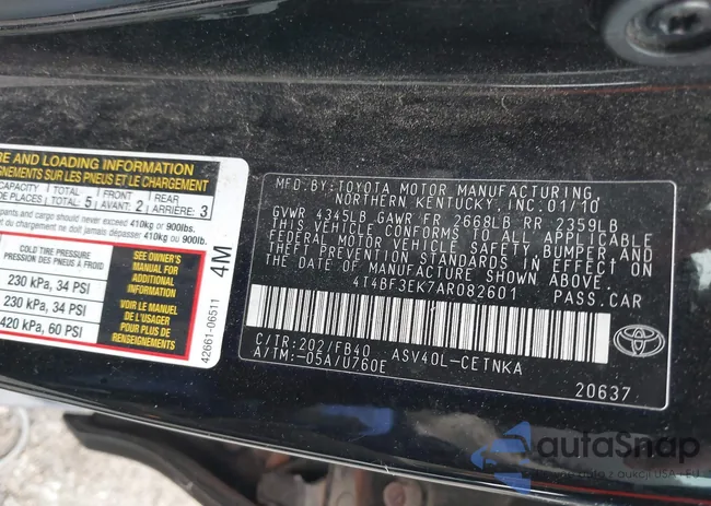 4T4BF3EK7AR082601: 42693785