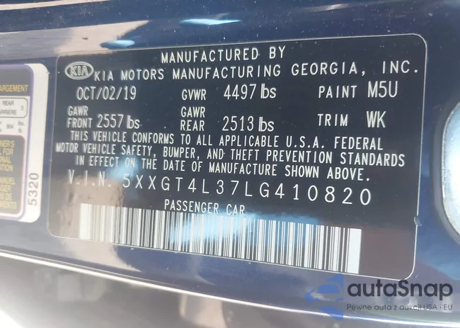 5XXGT4L37LG410820: 42692872