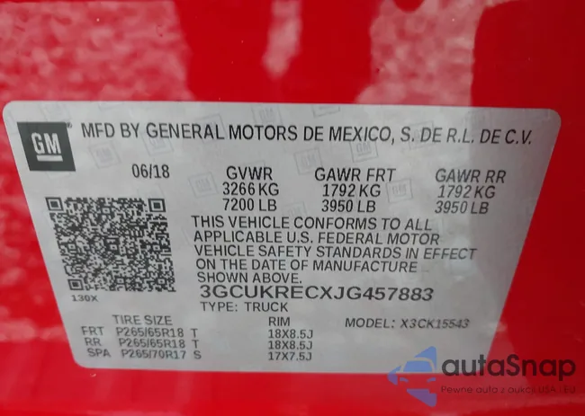 3GCUKRECXJG457883: 42692884