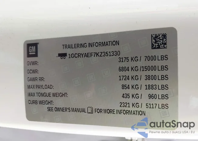 1GCRYAEF7KZ351330: 42692919