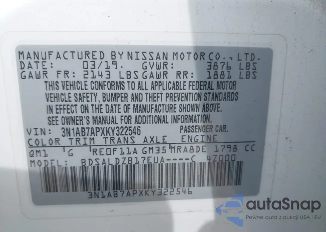 3N1AB7APXKY322546: 42692955