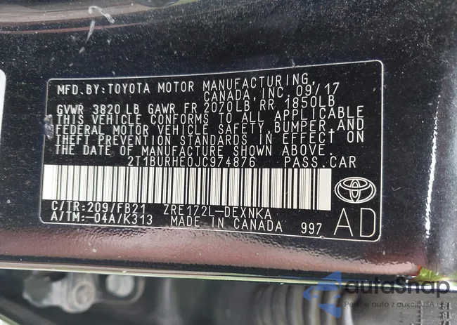 2T1BURHE0JC974876: 42693023