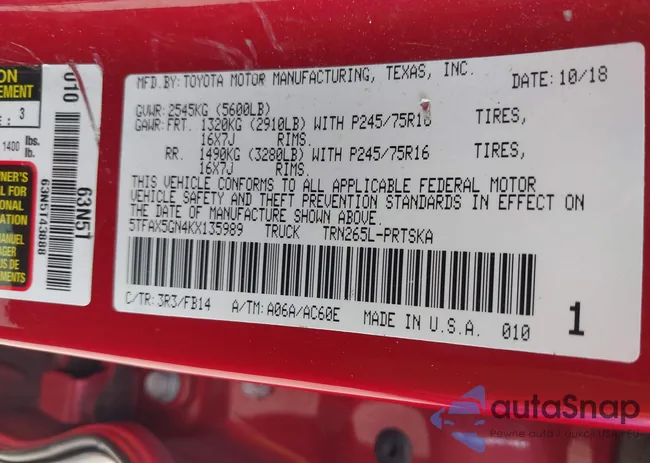 5TFAX5GN4KX135989: 42694276