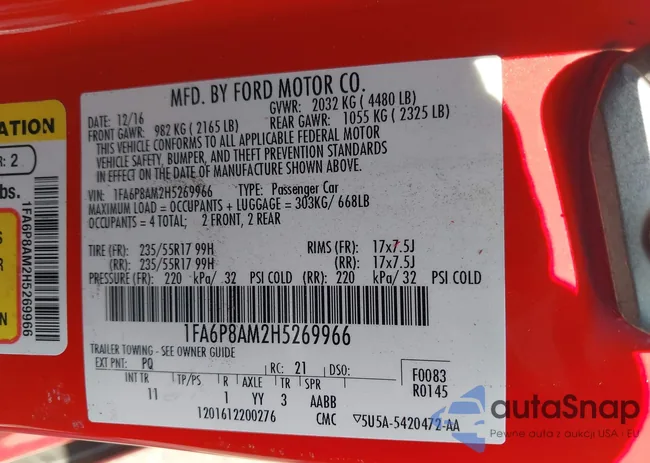 1FA6P8AM2H5269966: 42694281