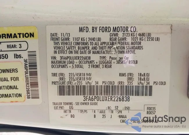 3FA6P0LUXER226838: 42694308