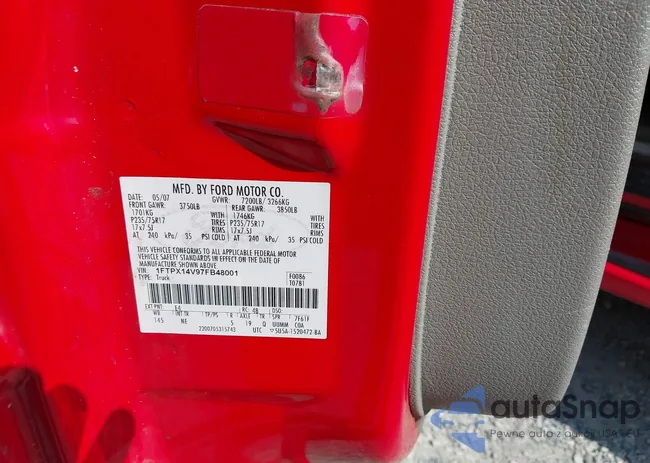 1FTPX14V97FB48001: 42694349