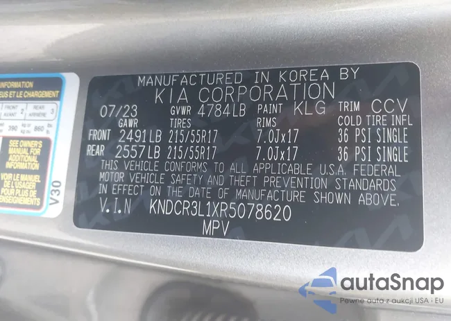 KNDCR3L1XR5078620: 42694394