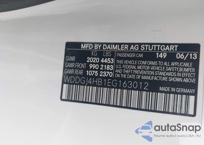 WDDGJ4HB1EG163012: 42694401