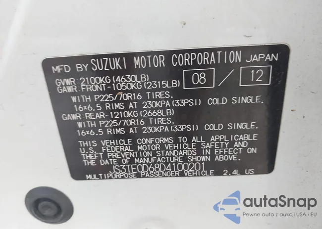 JS3TE0D68D4100201: 42694457