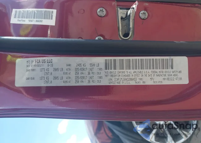 1C4PJMLB0KD288453: 42694754