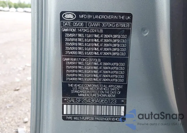 SALSF25436A965123: 42693898