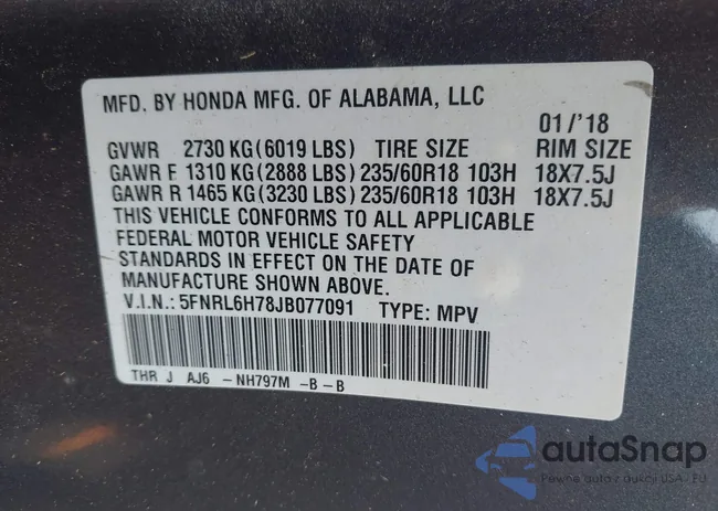 5FNRL6H78JB077091: 42693903