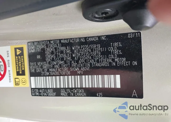 2T2BK1BA0BC108136: 42693988