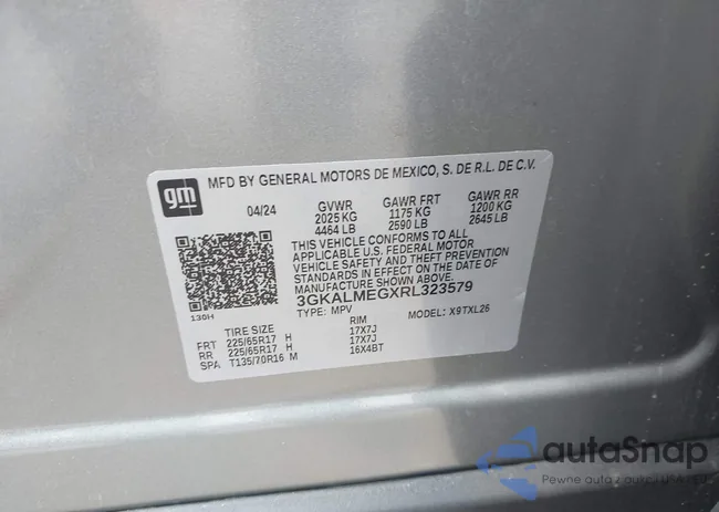 3GKALMEGXRL323579: 42693993