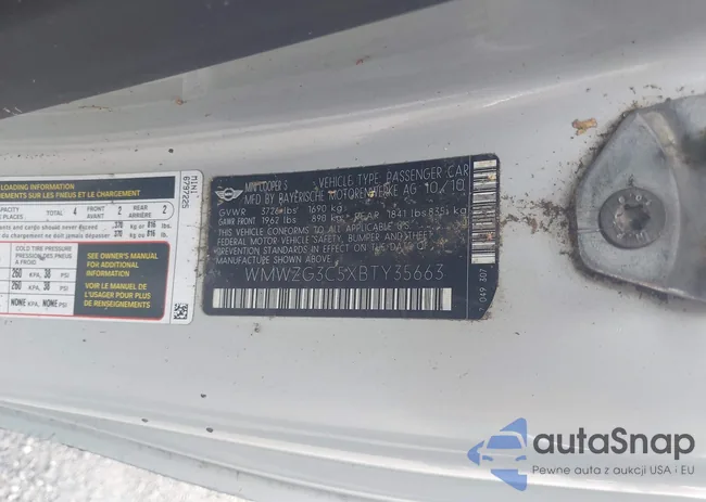 WMWZG3C5XBTY35663: 42694037