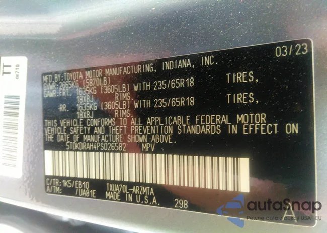 5TDKDRAH4PS026582: 42694148