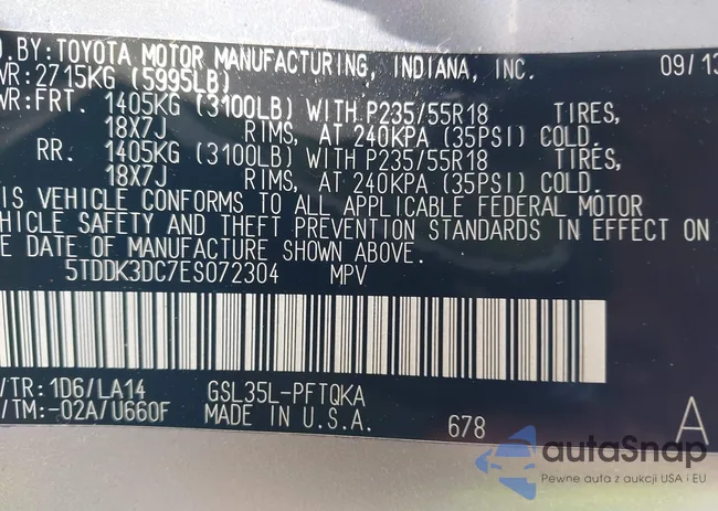 5TDDK3DC7ES072304: 42694195