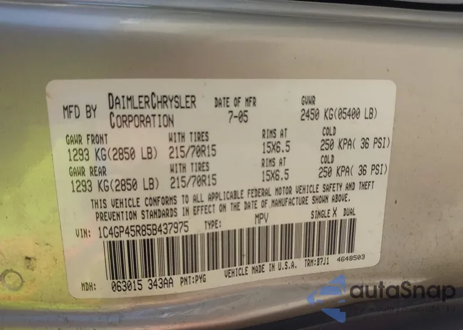 1C4GP45R85B437975: 42694204