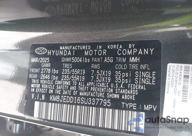 KM8JEDD16SU337795: 42695465