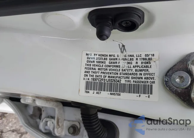 19XFC2F51JE026342: 42695470