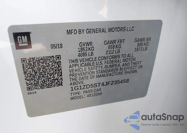 1G1ZD5ST4JF235458: 42695587