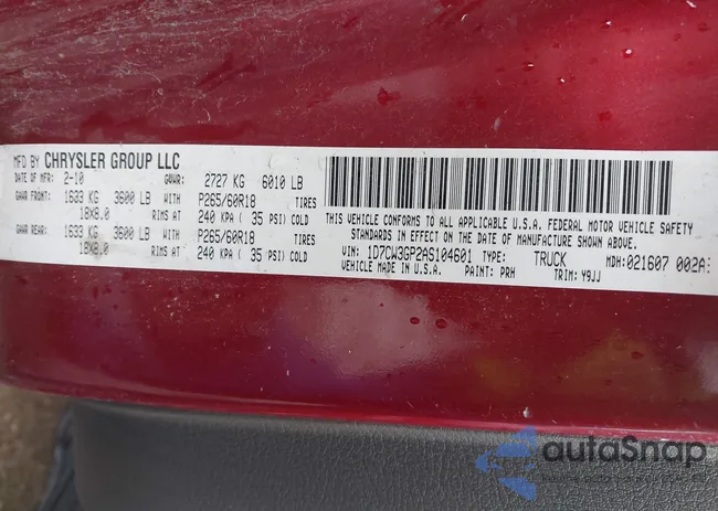 1D7CW3GP2AS104601: 42695672