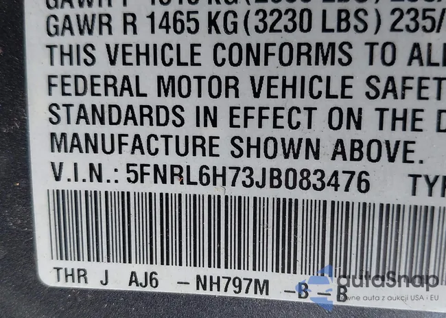 5FNRL6H73JB083476: 42694869