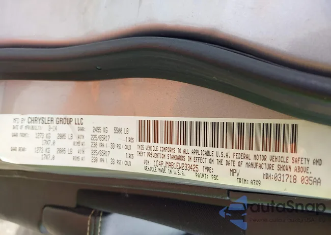 1C4PJMAB1EW233425: 42694907