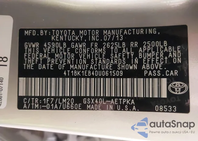 4T1BK1EB4DU061509: 42695041