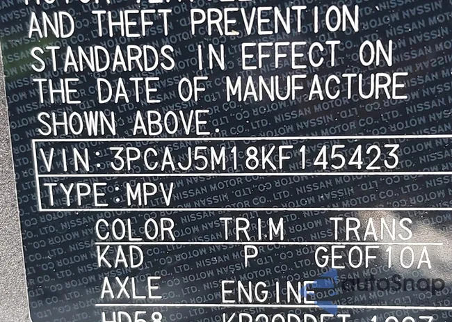 3PCAJ5M18KF145423: 42696316