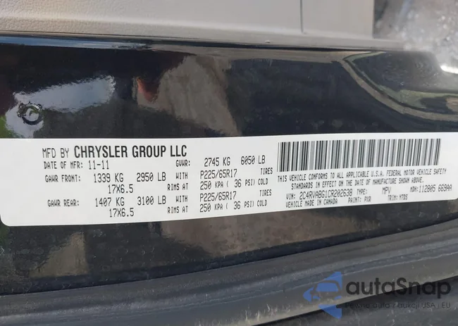 2C4RVABG1CR202638: 42696427