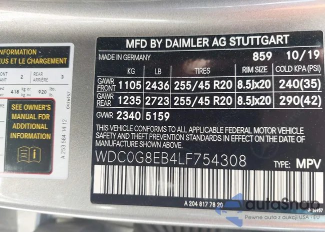 WDC0G8EB4LF754308: 42696472