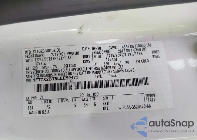 1FT7X2BT5LEE50473: 42695904