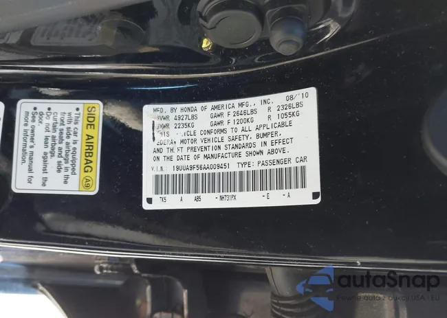 19UUA9F56AA009451: 42695992