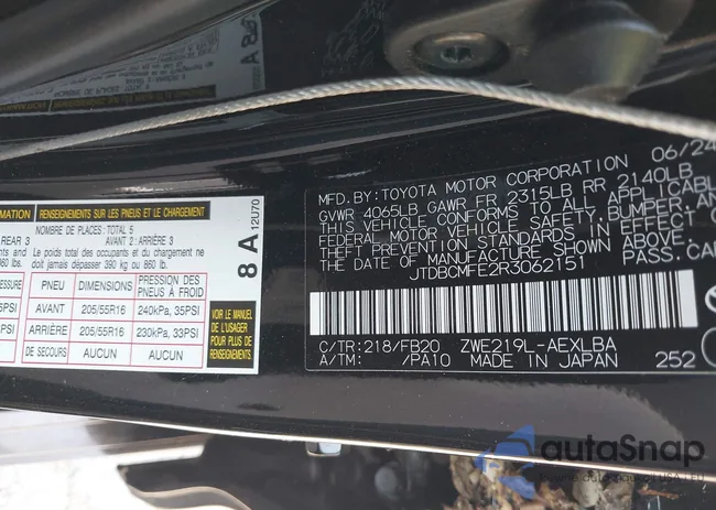 JTDBCMFE2R3062151: 42696163