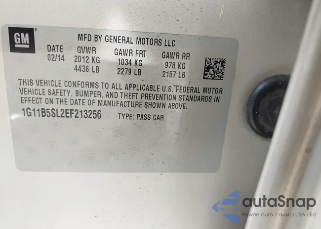 1G11B5SL2EF213256: 42697371