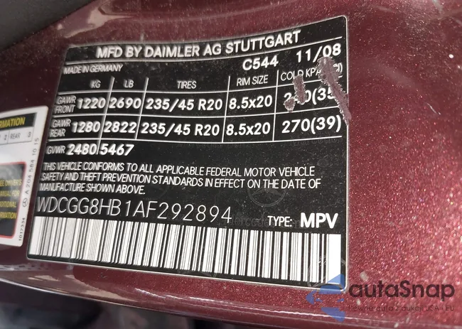 WDCGG8HB1AF292894: 42697537