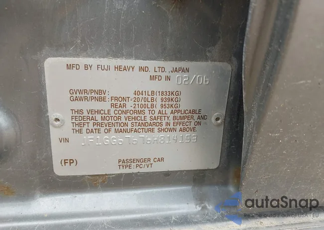 JF1GG67676H814153: 42697579