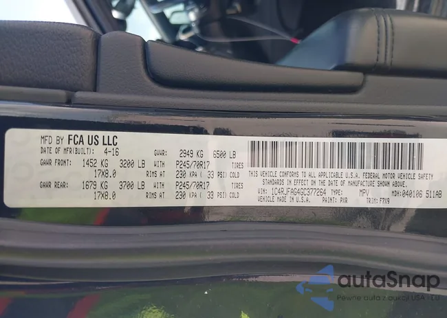 1C4RJFAG4GC377264: 42697684