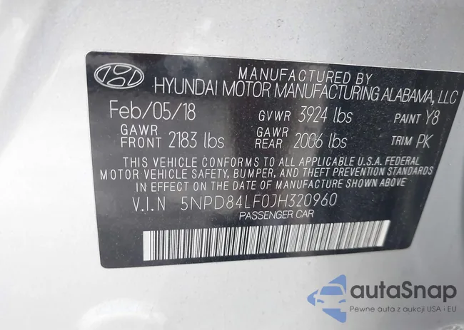 5NPD84LF0JH320960: 42696877