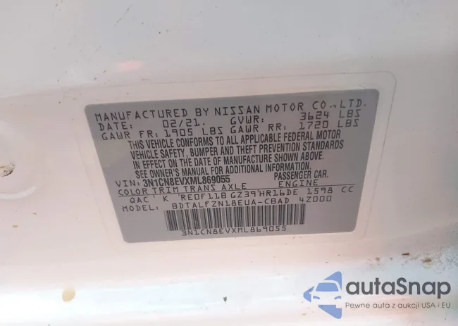 3N1CN8EVXML869055: 42696967