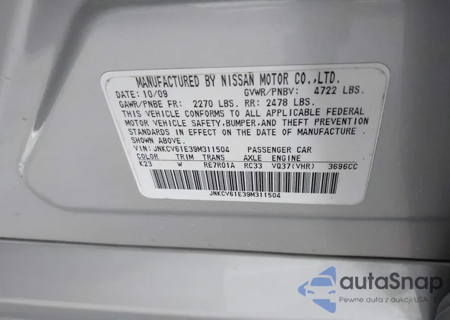 JNKCV61E39M311504: 42696974