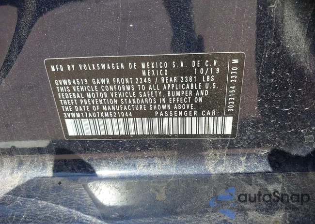 3VWM17AU7KM521044: 42697054