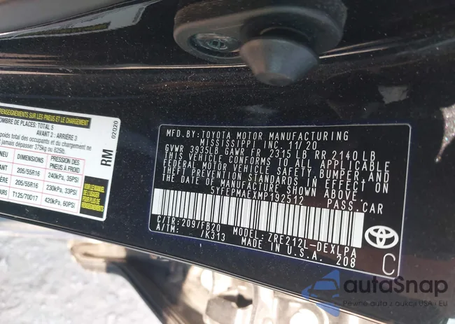 5YFEPMAEXMP192512: 42697127