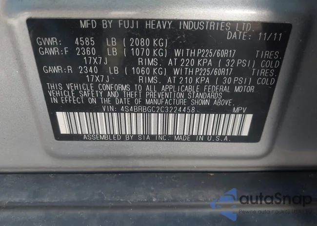 4S4BRBGC2C3224458: 42697201