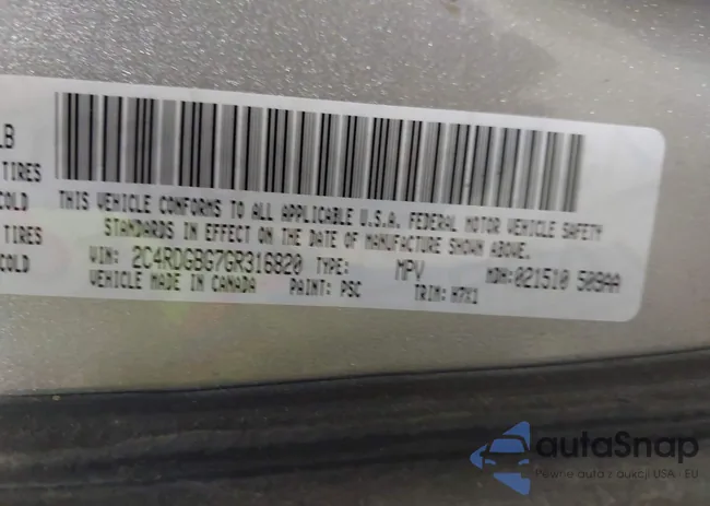 2C4RDGBG7GR316820: 42698256